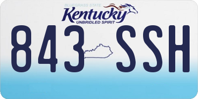KY license plate 843SSH