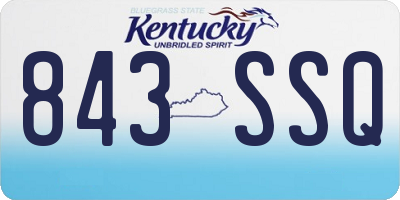 KY license plate 843SSQ