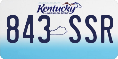 KY license plate 843SSR