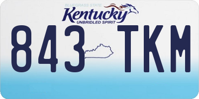 KY license plate 843TKM