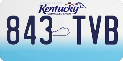 KY license plate 843TVB