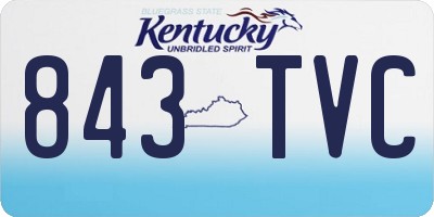 KY license plate 843TVC