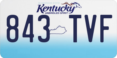 KY license plate 843TVF