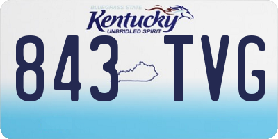 KY license plate 843TVG