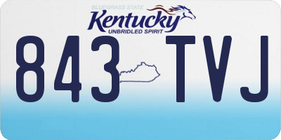KY license plate 843TVJ