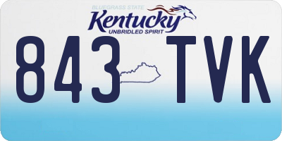 KY license plate 843TVK