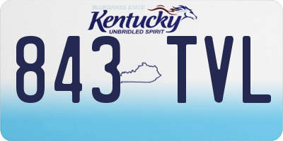 KY license plate 843TVL