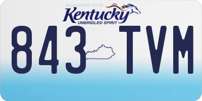 KY license plate 843TVM