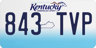 KY license plate 843TVP