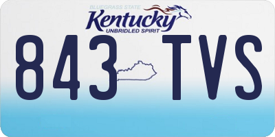 KY license plate 843TVS