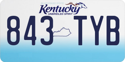 KY license plate 843TYB