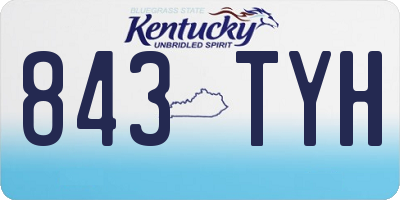 KY license plate 843TYH