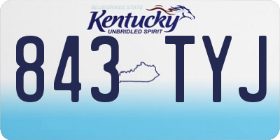 KY license plate 843TYJ