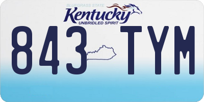 KY license plate 843TYM