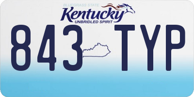 KY license plate 843TYP