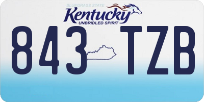 KY license plate 843TZB