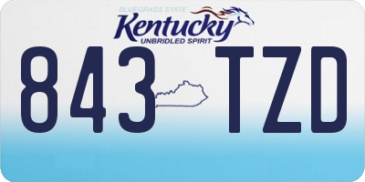 KY license plate 843TZD