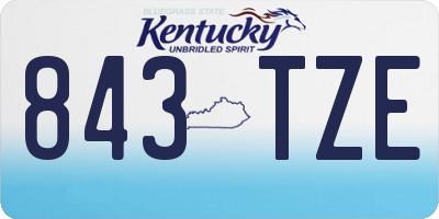 KY license plate 843TZE