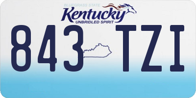 KY license plate 843TZI