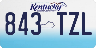 KY license plate 843TZL