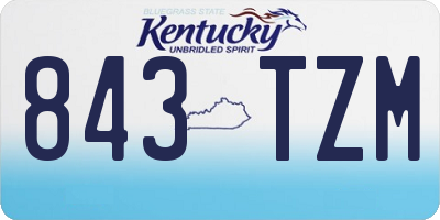 KY license plate 843TZM