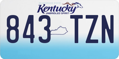 KY license plate 843TZN