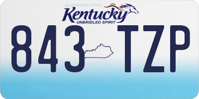KY license plate 843TZP
