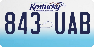 KY license plate 843UAB