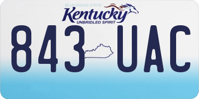 KY license plate 843UAC