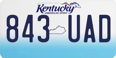 KY license plate 843UAD