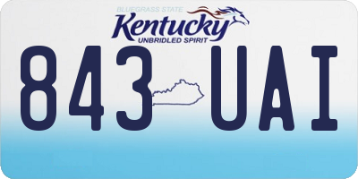 KY license plate 843UAI