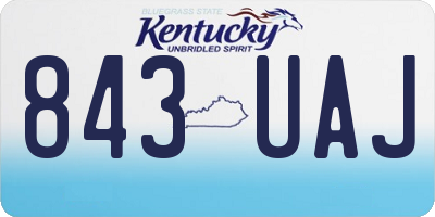 KY license plate 843UAJ