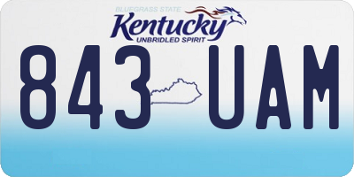 KY license plate 843UAM