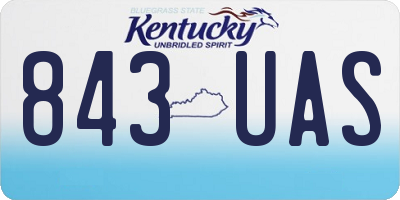 KY license plate 843UAS