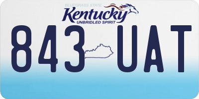 KY license plate 843UAT