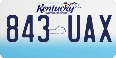 KY license plate 843UAX