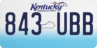 KY license plate 843UBB