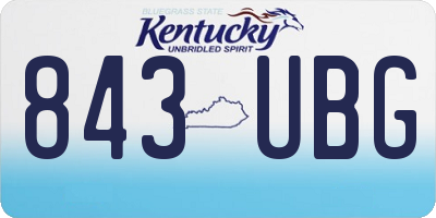 KY license plate 843UBG