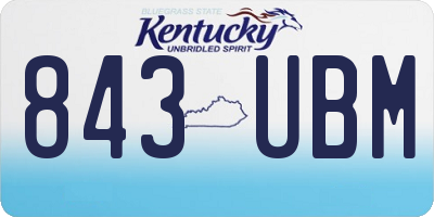 KY license plate 843UBM