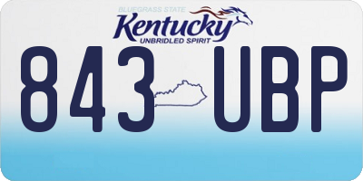 KY license plate 843UBP