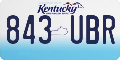 KY license plate 843UBR
