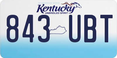 KY license plate 843UBT