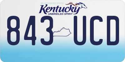 KY license plate 843UCD