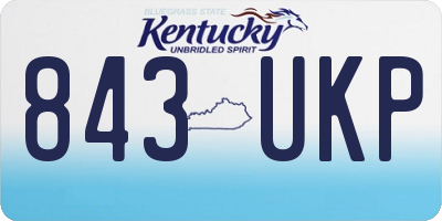 KY license plate 843UKP