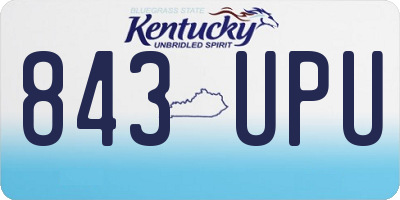 KY license plate 843UPU