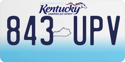 KY license plate 843UPV