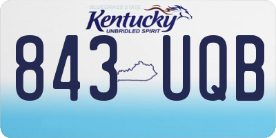 KY license plate 843UQB