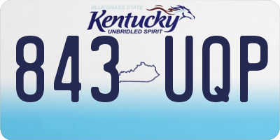 KY license plate 843UQP