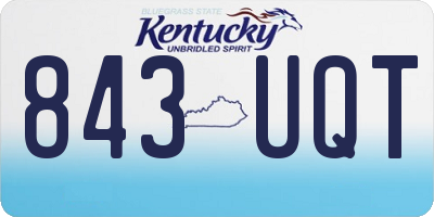 KY license plate 843UQT