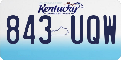 KY license plate 843UQW